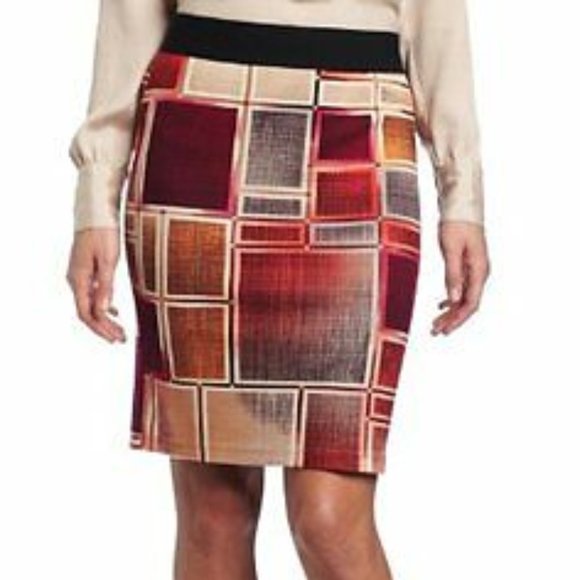 Karen Kane Dresses & Skirts - KAREN KANE Colorblock Stretch Pencil Skirt